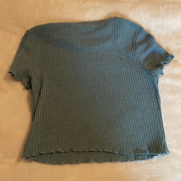 Blue Medium Shein Ribbed Crop Top - Picture 2 of 2